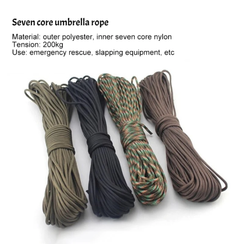 

Military 550 Paracord Rope 31M 7 Strand 4mm Parachute Cord Camping Accessories Outdoor Survival Gear DIY Bracelet Tent Line