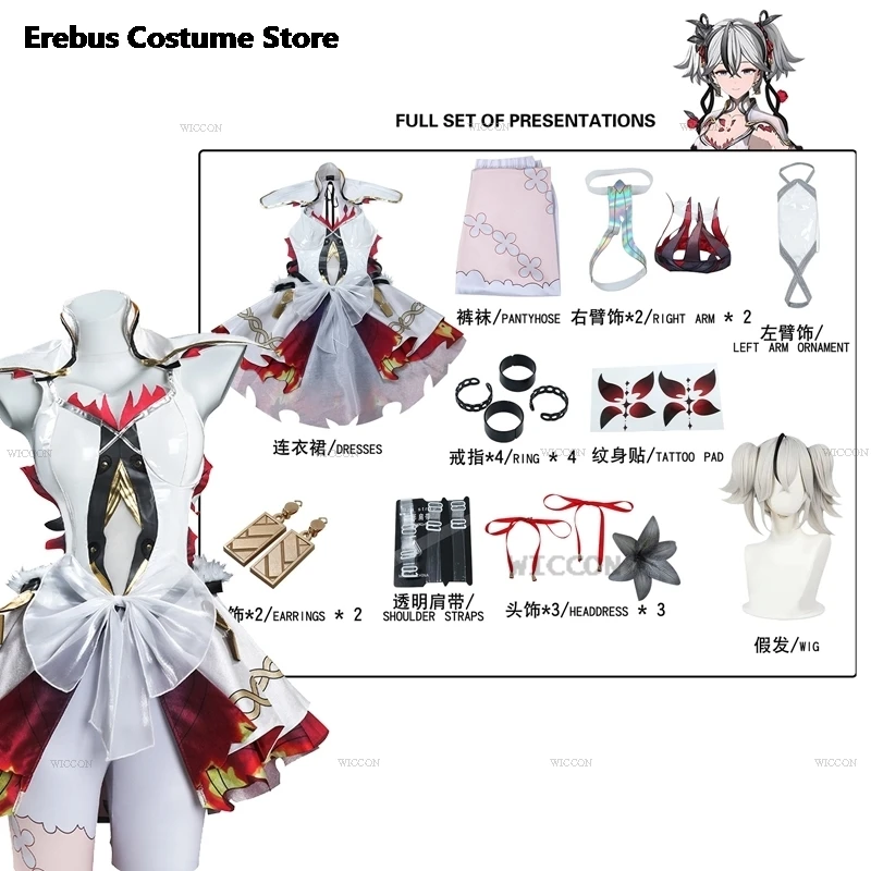 Платье для косплея Camellya костюм парик игра волны декор волос девочек хвост