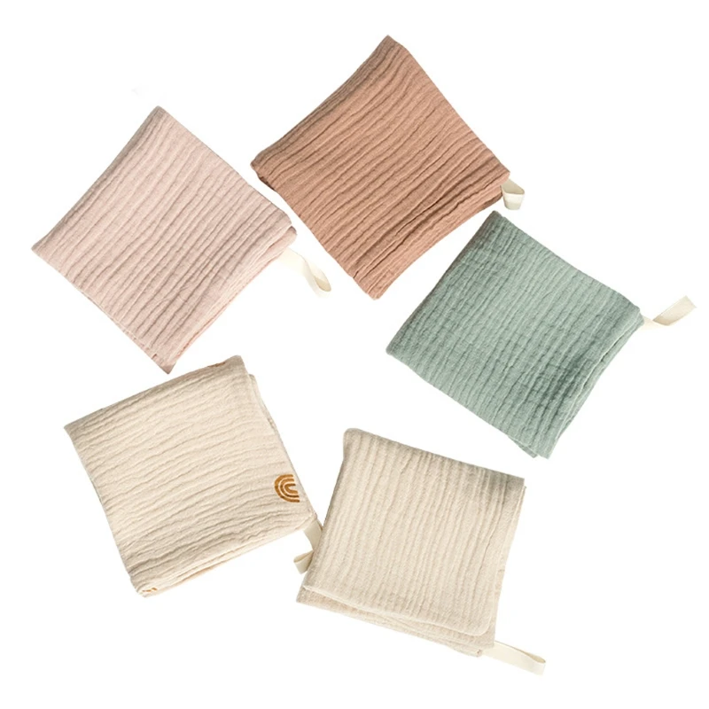 

Baby Washcloths 5 Pack Natural Muslin Cotton Newborn Face Towels 9x9inches Wholesale
