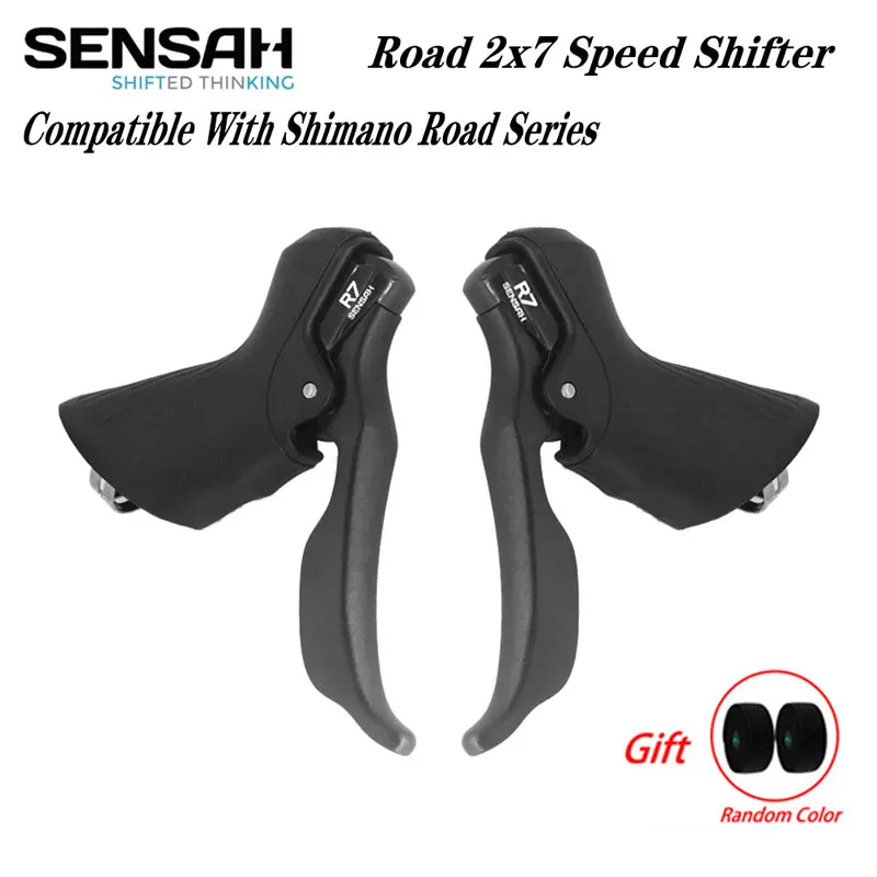 

SENSAH 2X7 Road Bike Shifters R7 2x7Speed Lever Brake 2x7 Speed Road Bicycle Derailleur Compatible R6800 Claris Sora st-a070 STI