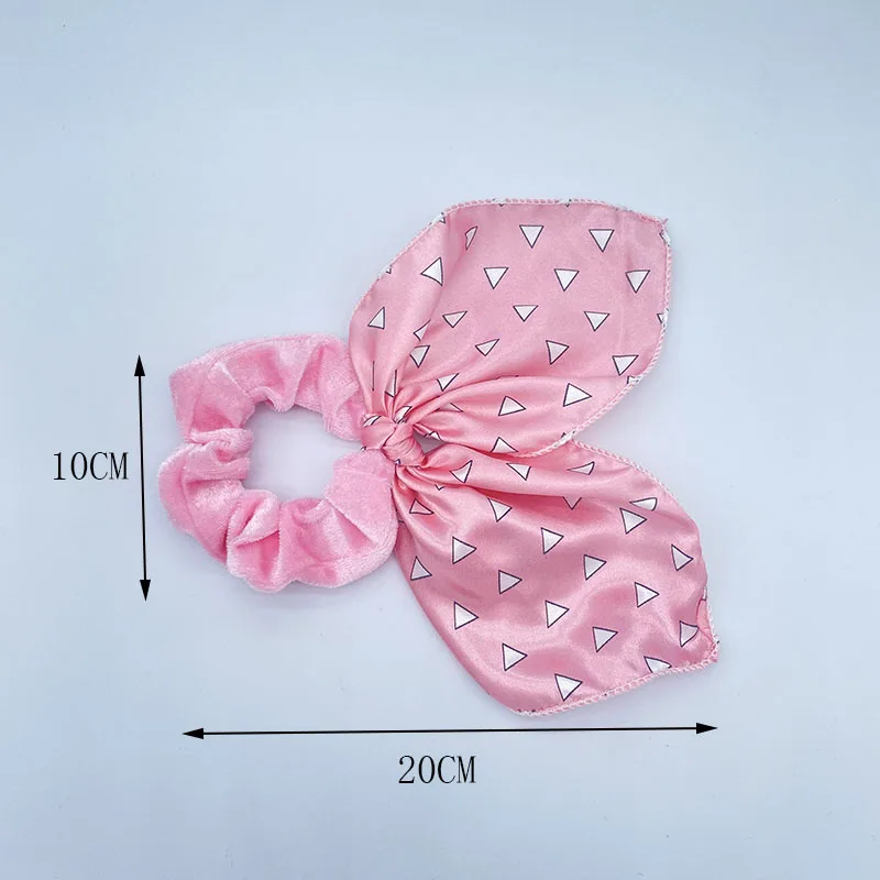

Wholesale new style cute and durable women's flannel headwear streamer hair tie