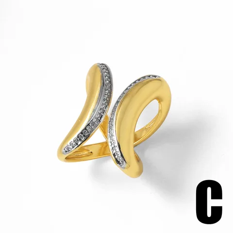 OCESRIO белые хрустальные кольца-кроссоверы