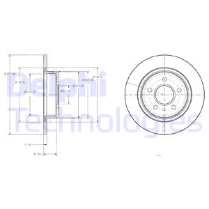 

DELPHI BG3873 DISC REAR 03 CONNECT 1.8di-tdci