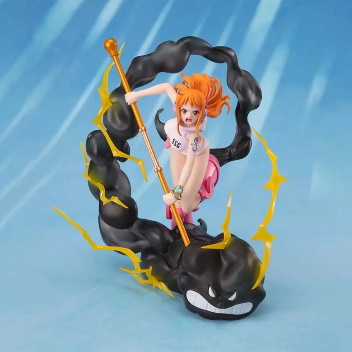 Фото Оригинальный Bandai One Piece ZERO Luffy Gum Hawk Nami Lightning Sabo Fire Shanks Divine Anime Collection Наборы моделей экшн-фигурок №3