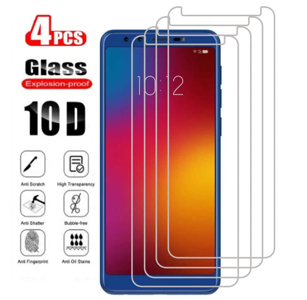 Защитное стекло закаленное для Lenovo A5 K5 Note 2018 K320T K350T K5S K5Pro Play K9 4 шт. |