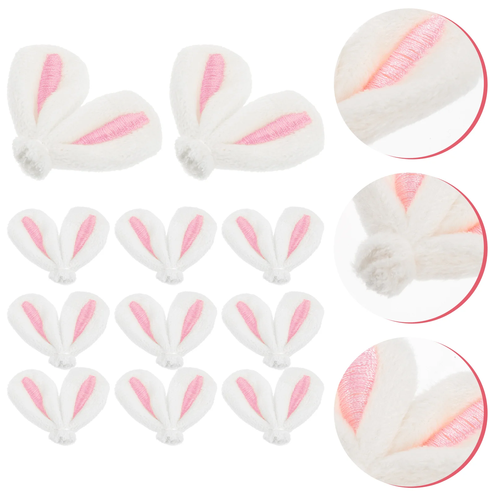 

Ear Hair Bunny Rabbit Clips Easter Ears Accessories Charm Craft Headband Clip Kawaii Plush Animal Diy Hairpin Making Decor Cat