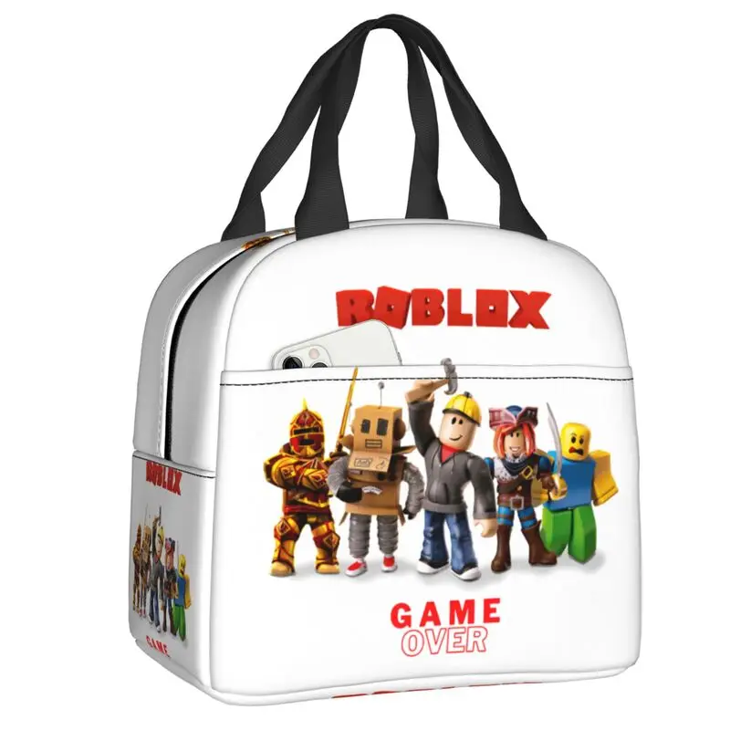 

Custom Robloxs Lunch Bag Women Warm Cooler Insulated Lunch Boxes for Student School