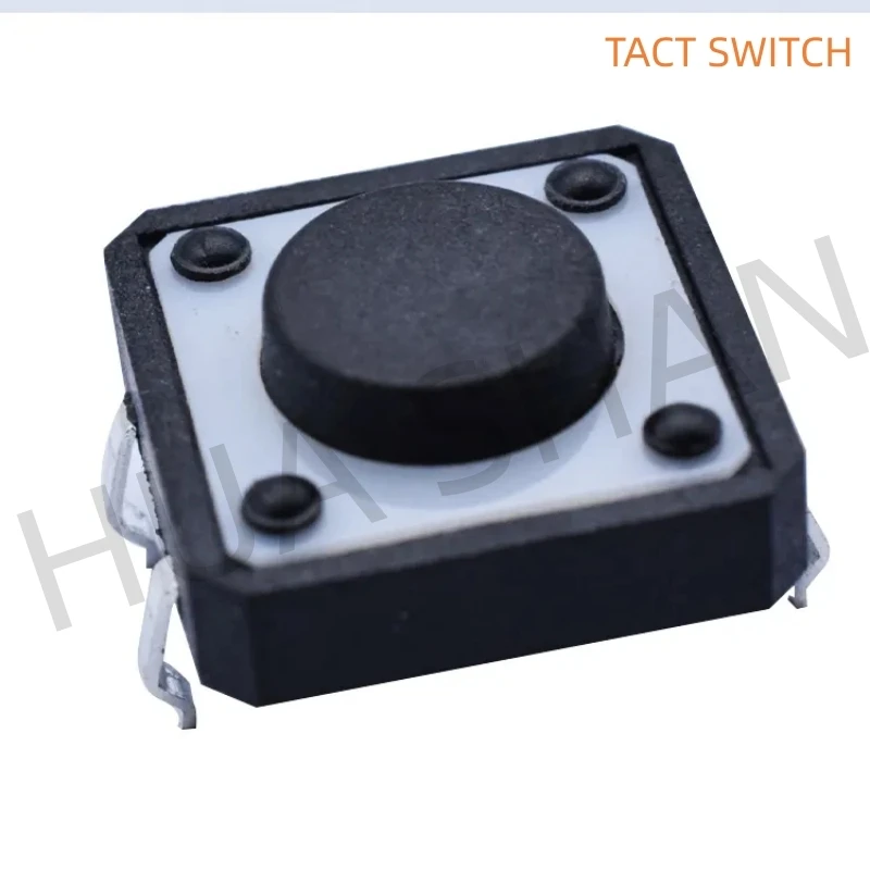 

5PCS/lot DC 12V 50mA DIP Tact Switch 12*12 White Plastic Panel 12x12 Tactile Switch Round Head Manufacture Soft Feeling Switch