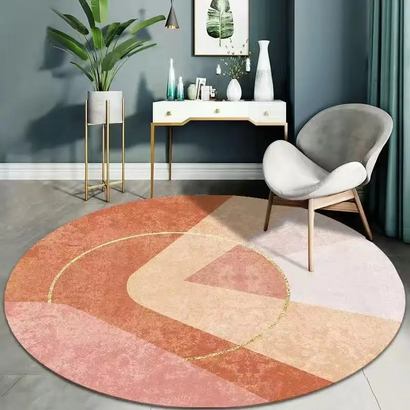 

Modern Simple Round Carpets for Living Room Decoration Home Round Large Area Rugs Bedroom Blanket Antiskid Cushion Bedside Mat