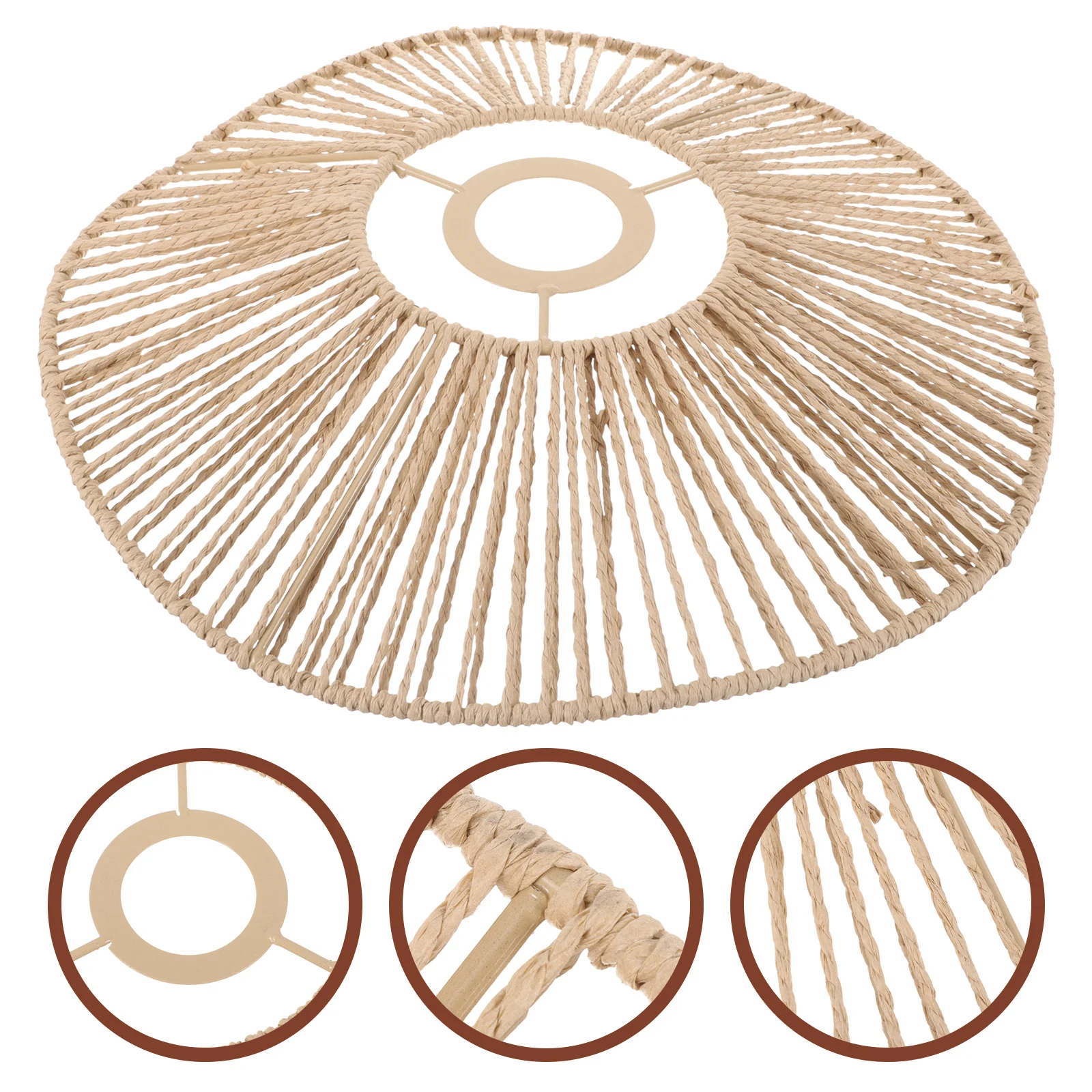 

Woven Lampshade Ceiling Light Accessories Lighting Supply Hanging Lampshades Small Vintage Lantern Cover Wicker