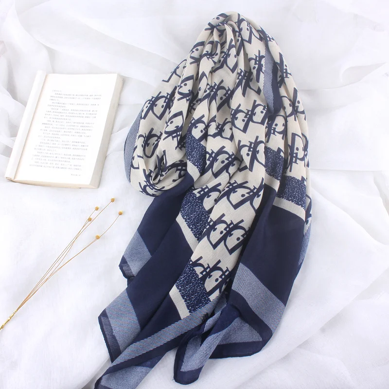 

Winter Cotton Scarf for Women Luxury Brand Designer Girls Hijab Shawl Sarves Pashminas Fashion Bandanna Foulard Muffler Wrap