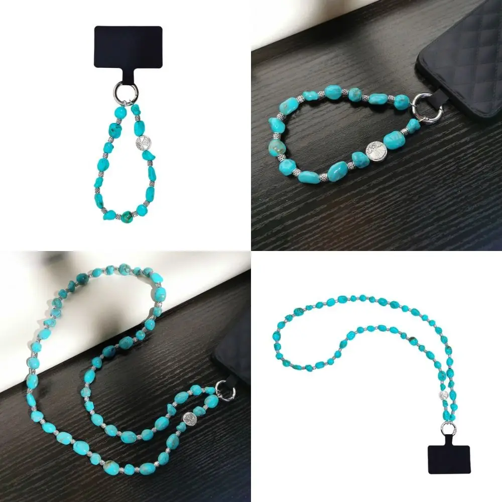 Акриловый Бирюзовый ремешок для сотового телефона богемный брелок ключей
