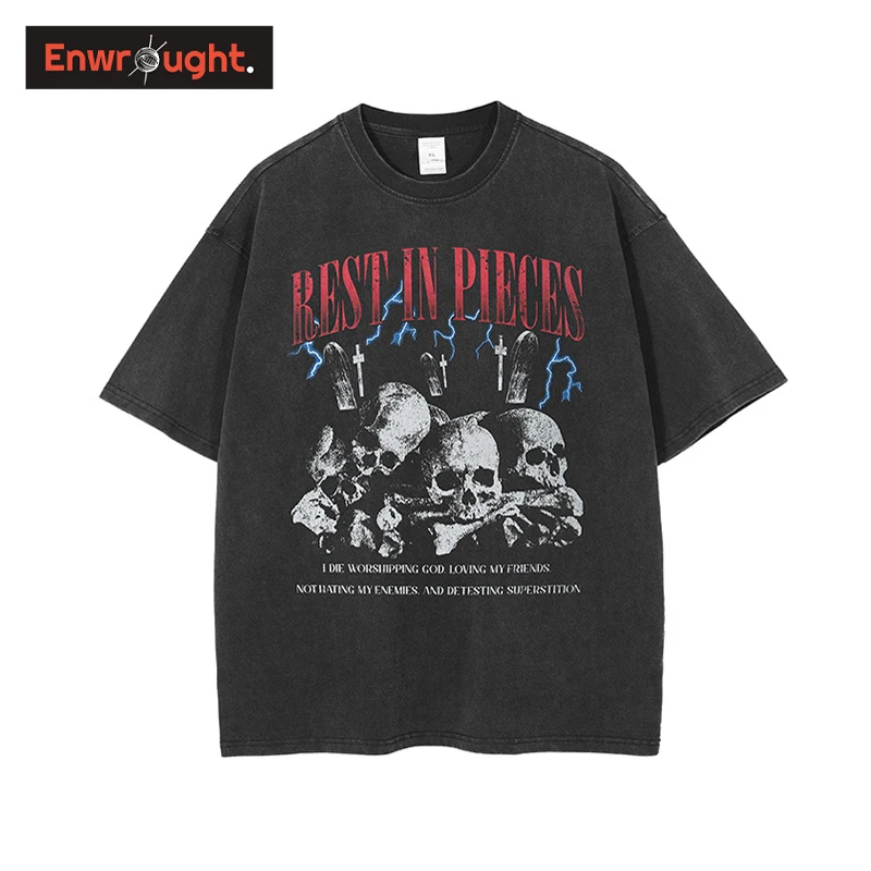 

Футболка мужская оверсайз в стиле хип-хоп, 100% хлопок