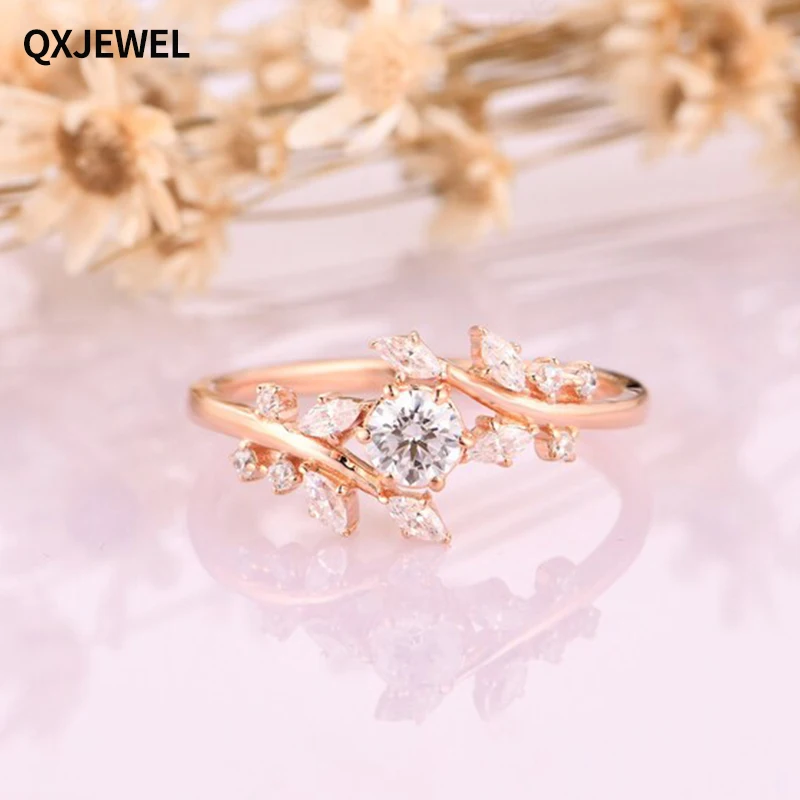 Женское Обручальное кольцо с муассанитом 1 карат