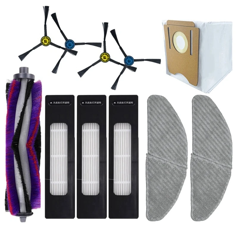 

Hepa Filter Main Roller Brush Side Brush Vacuum Cleaner Parts Replacement Parts Accessories Plastic For Midea S8 S8+ Robotic