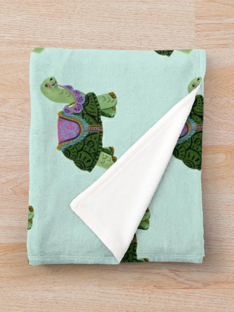 Черепаха-карусель — химерная ручная роспись акварель от Jemma Jamie пледы одеяла для