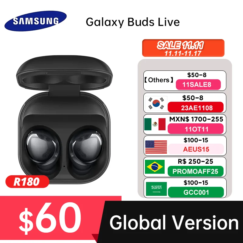 

Samsung Galaxy Buds Live R180 Wireless Bluetooth Earphone Sports Earbud Earphones