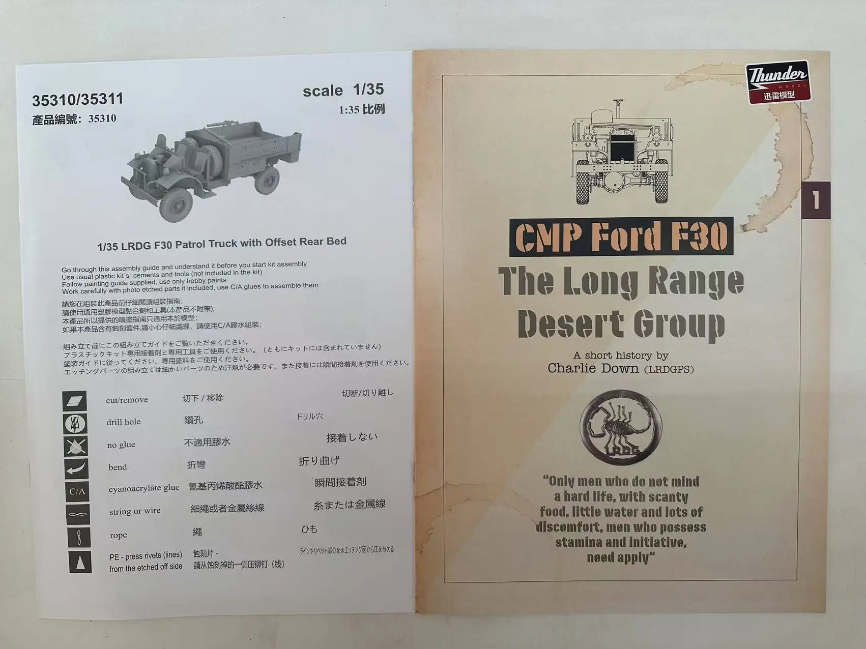 Фото Thunder Model TM35310 1/35 LRDG F30 Патрульный грузовик со смещеной задней частью №4