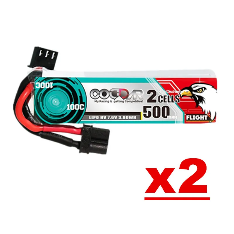 

CODDAR HV 2S 7.6V 500mAh Lipo Battery For Helicopter DIY RC Quadcopter Flight FPV 100C HV Battery With XT30 Plug