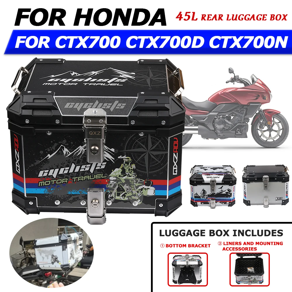 

Для HONDA CTX700 DCT CTX700D CTX700N CTX 700 N D 700D аксессуары для мотоциклов 45L задняя багажная Верхняя деталь для шлема