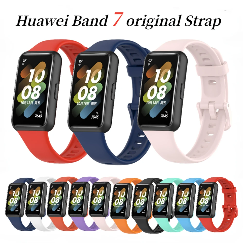

Ремешок силиконовый для Huawei Band 7, оригинальный спортивный сменный Браслет для смарт-часов