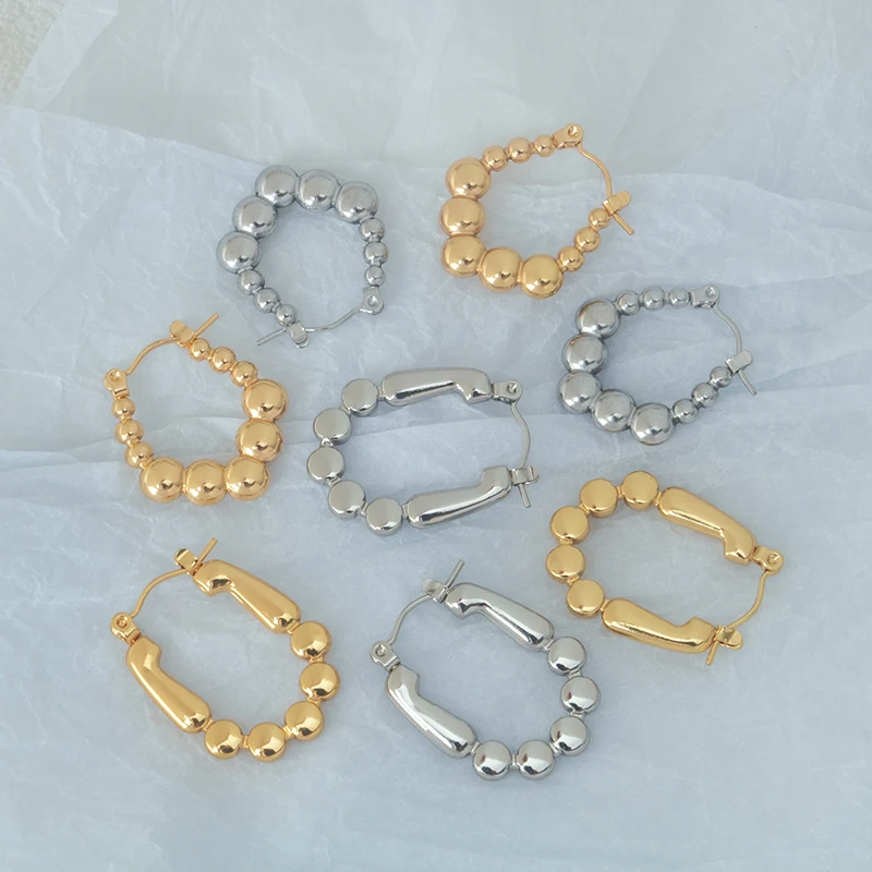 Женские серьги из нержавеющей стали с геометрическим дизайном