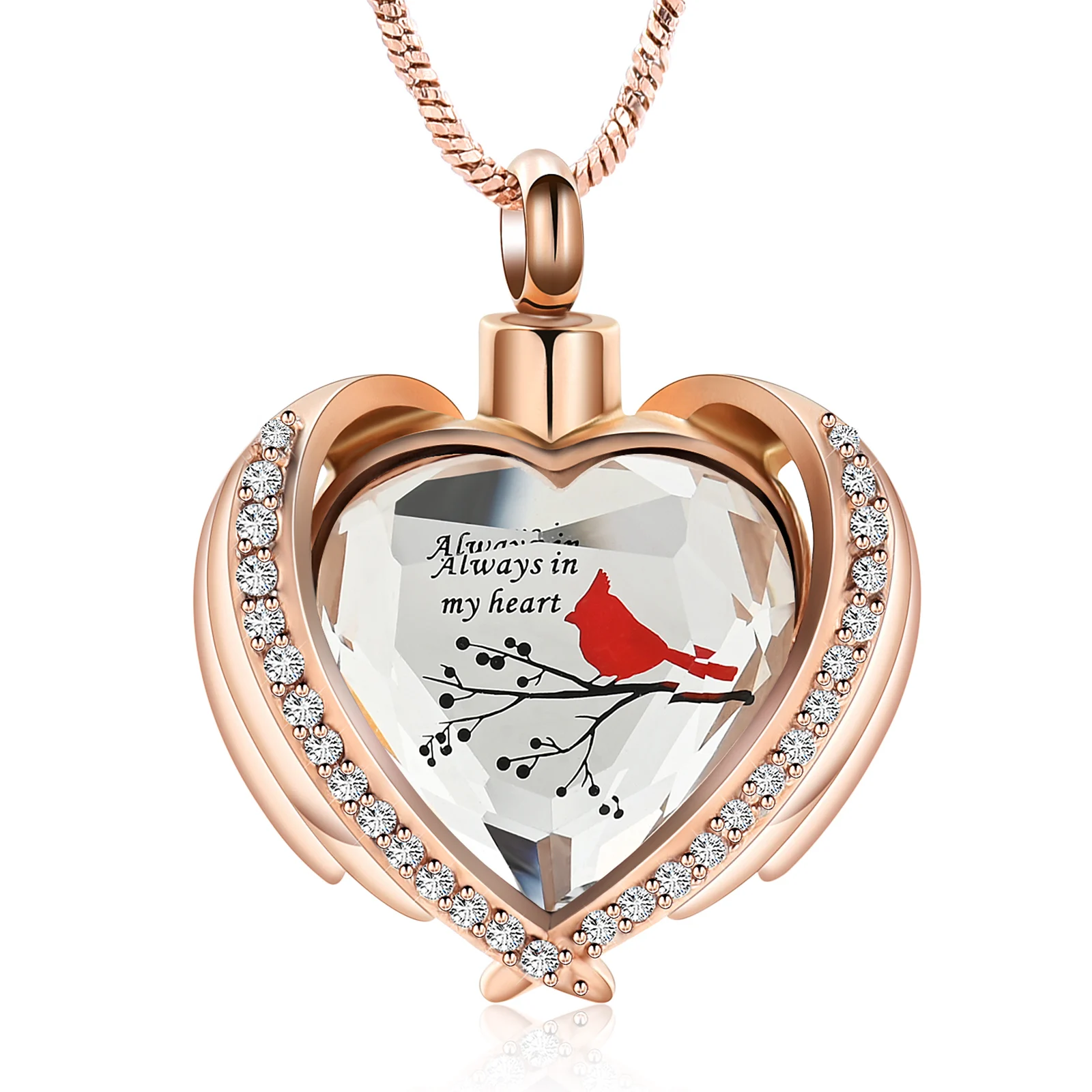 Украшения для кремации всегда в моем сердце красная кардинавская урна женщин