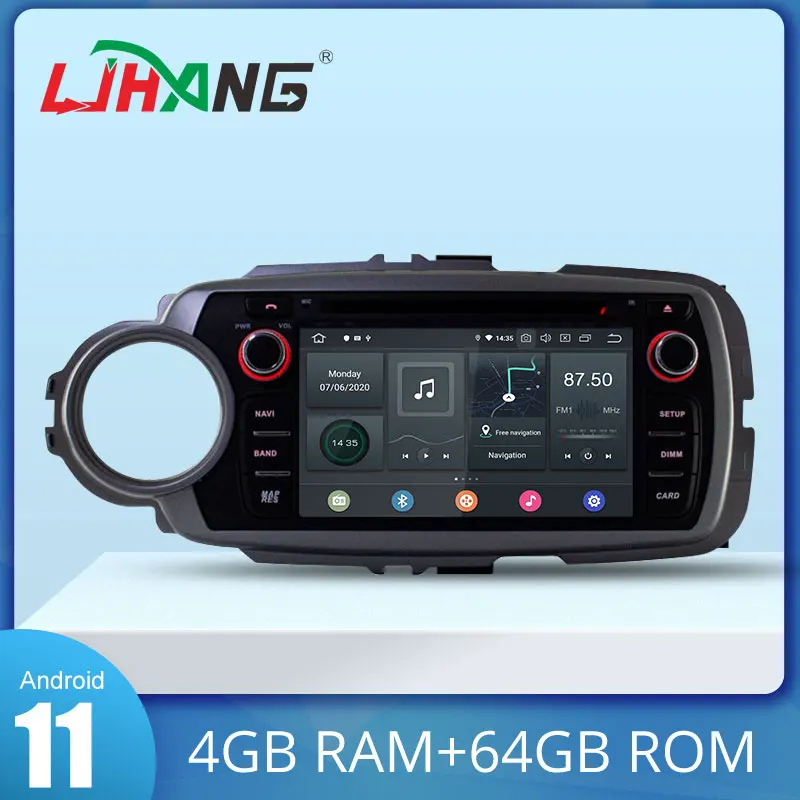 

LJHANG IPS 8 Core Android 12 Автомобильный DVD-плеер для TOYOTA YARIS 2012-2017 WIFI мультимедийный GPS-навигатор 2 Din автомобильное радио стерео RDS