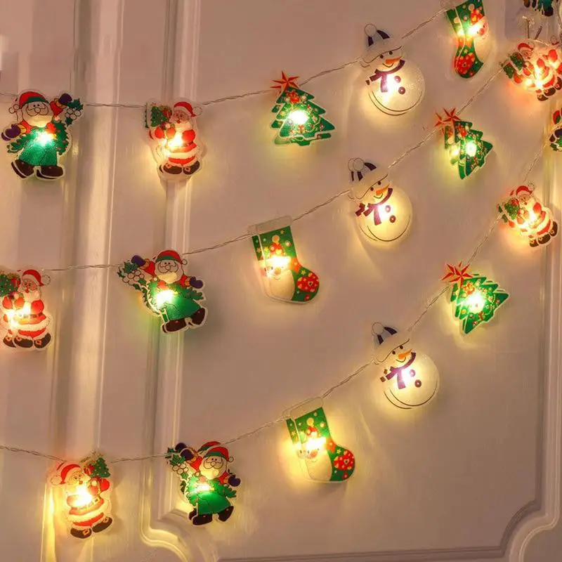 

Christmas Lights Indoor Santa Hanging String Lights Multifunctional LED Lighting 8 Modes Tree Hanger Lamps For Christmas decor