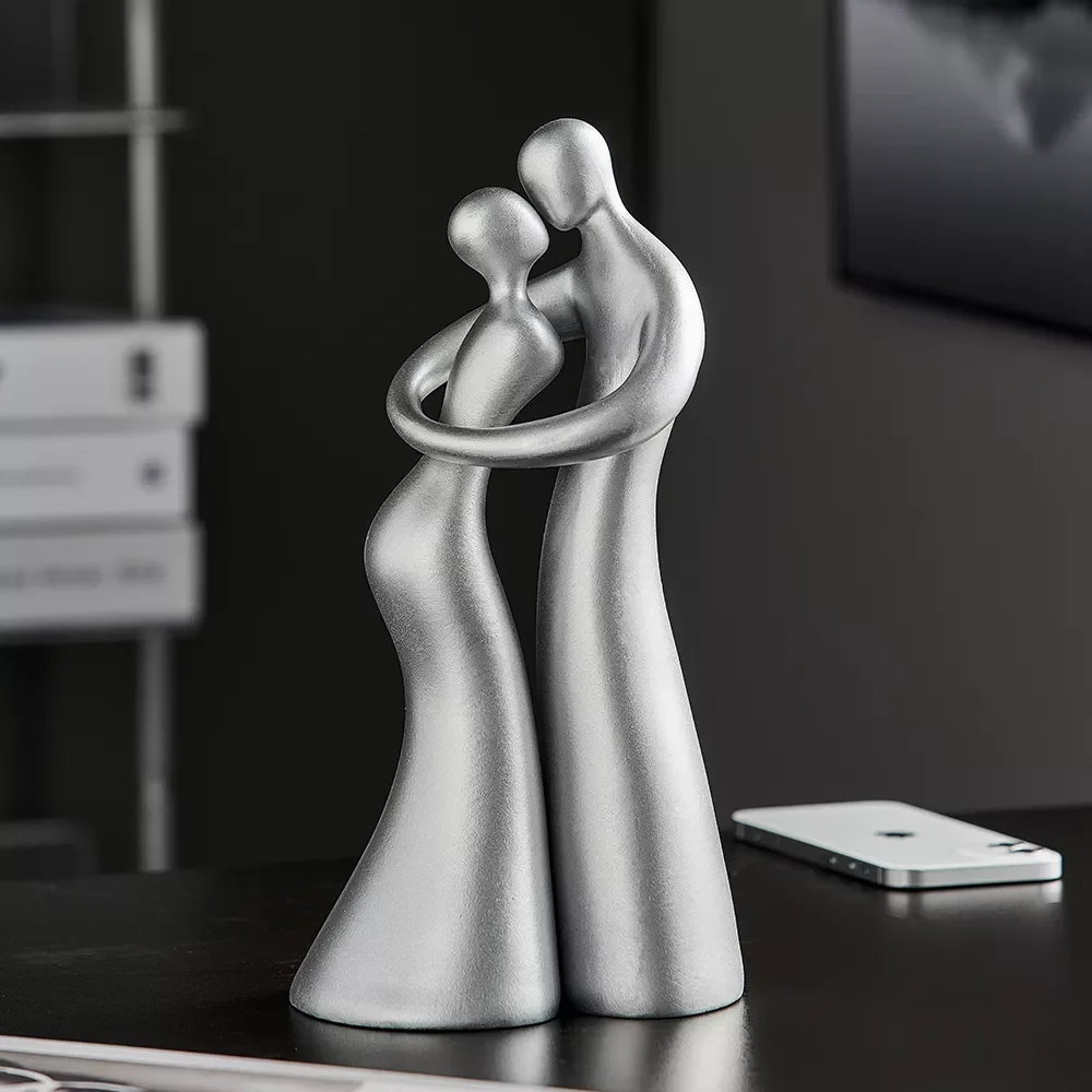 

Современные фигурки, украшение для дома, полимерная статуя, скульптура для пары, украшение для гостиной, аксессуары для стола, свадебные укр...