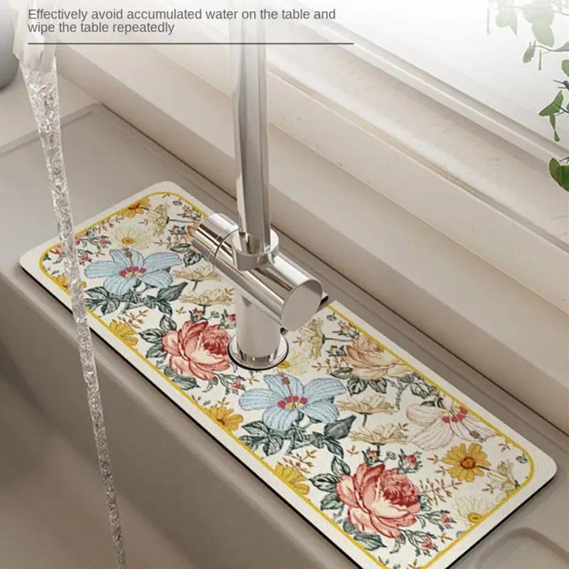 

Creative Bathroom Pads Toilet Cushion Anti-absorbent Scrubbing Non-shaking Dry Explosion Pad Hand Washing Sanitary Sink Faucet