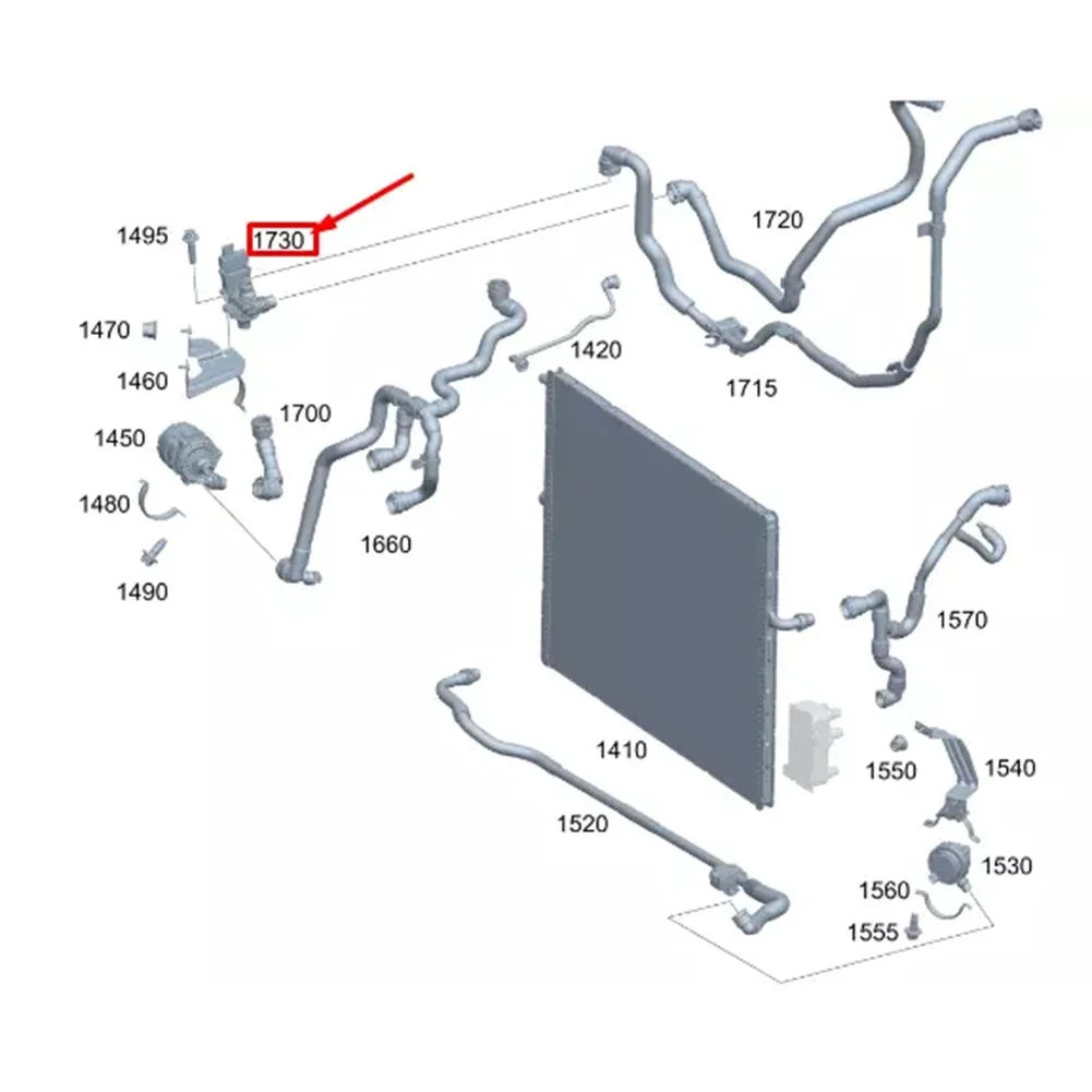 Новейший клапан управления водой для кондиционера Mercedes C CLS GL G EQC OEM A 0005061500