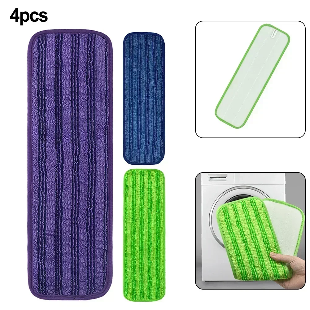 4 шт. многоразовые подушечки для швабры PowerMop из микрофибры сменные моющиеся