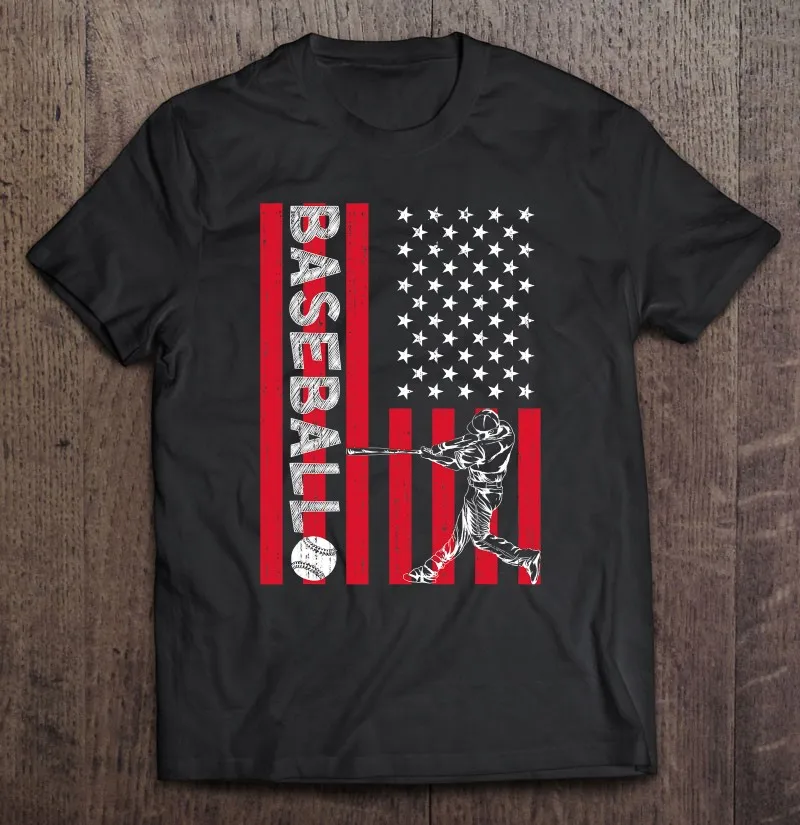 

Футболка мужская с американским флагом, Спортивная тенниска для бейсбола в стиле Харадзюку, одежда для мужчин