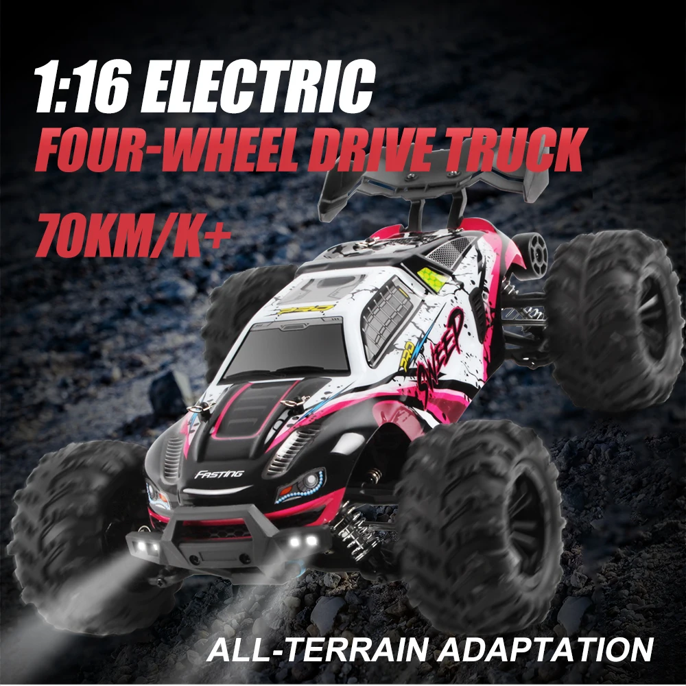 Фото 1:16 4WD RC Car 4x4 Off - Road High - Speed Drift Racing Truck Toy - 80KM/H Бесщеточный и 50KM/H Матовый для детей и взрослых Подарки №1