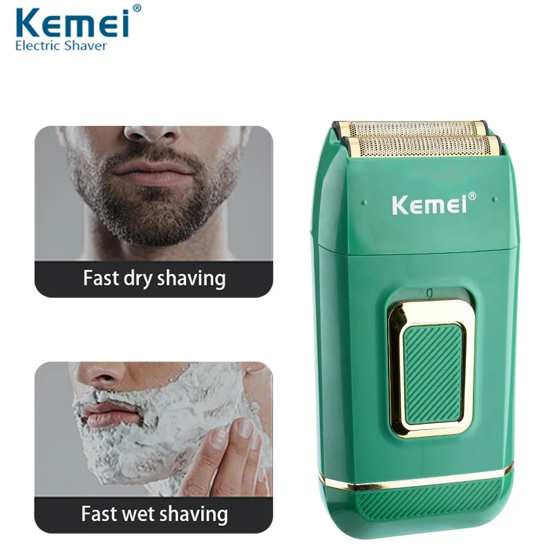 

Kemei KM-2031, Мужская электрическая бритва, триммер для бороды и щетины, USB двойная головка, бритва для всего тела, бритва из алюминиевой фольги, 36D