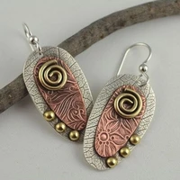 2022 new bohemian earrings for women flower leaf grain creative lady dangle vintage earings fashion jewelry best gift