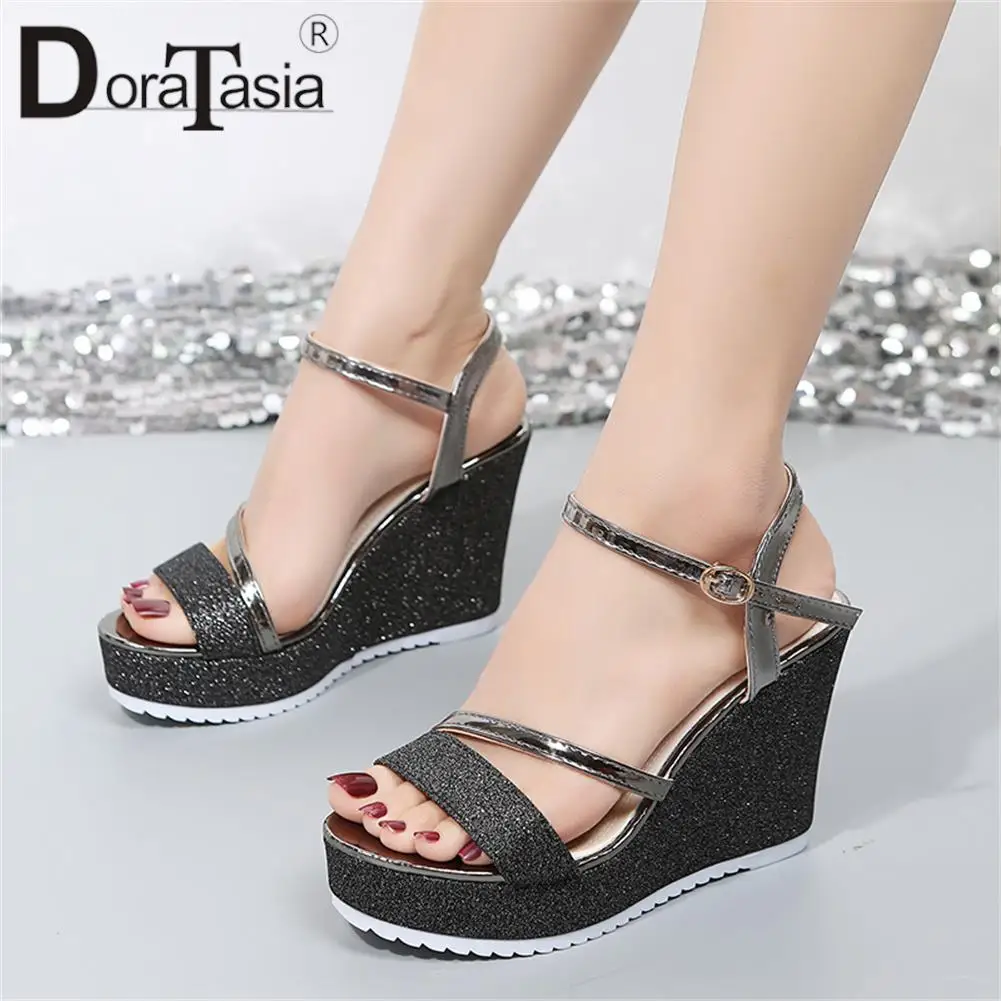 

Brand New Ladies Platform Sandals Fashion Buckle Wedges High Heels Summer women's Sandals 2023 Party Office Woman Shoes