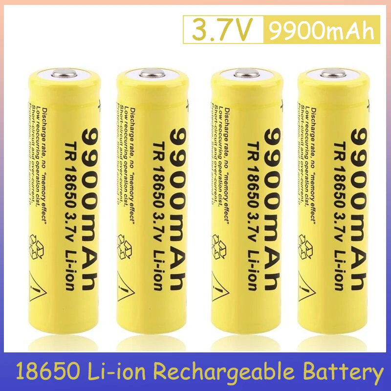 

1-10pcs 18650 Battery 3.7V 9900mAh Rechargeable Li-ion Batteries for Led Flashlight Torch Lithium Spare Batterie Free Shipping