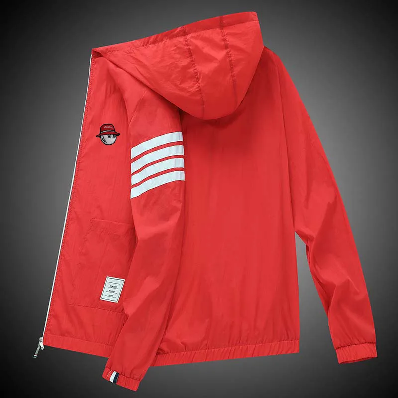Men's Malbon Embroidery Logo Skin Golf Jacket Quick Dry Sunscreen Waterproof UV Thin Outwear Ultra-Light Breathable Hooded Coat