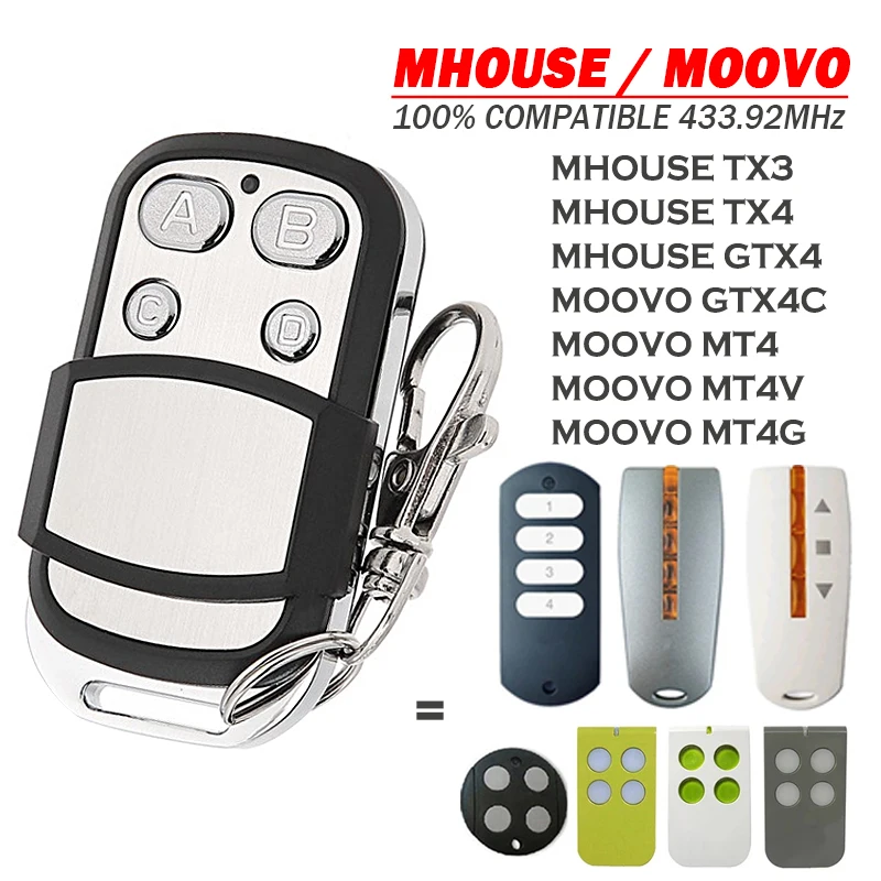 MHOUSE TX3 TX4 GTX4 MOOVO GTX4C MT4 MT4V MT4G Пульт дистанционного управления гаражными