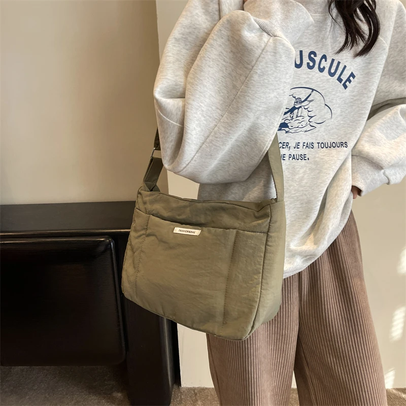 Женская Холщовая Сумка через плечо универсальная вместительная простая