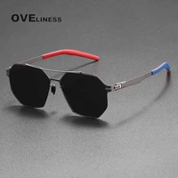 2022 titanium light weight tr90 men sun glasses classic square polarized sunglasses for male high quality driving eyewear uv400