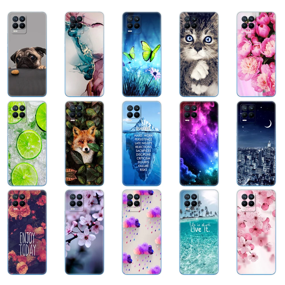 for realme 8 case 6 4 inch back phone cover for realme 8 pro oppo realme8 4g rmx3085 silicon soft tpu protective coque bumper free global shipping