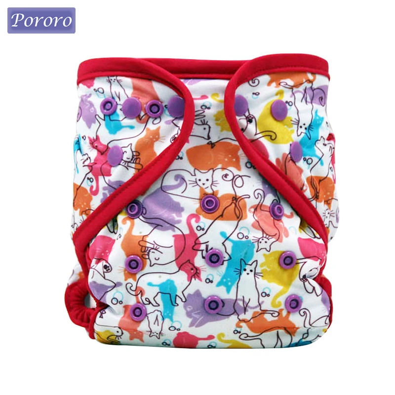 

Детские тканевые подгузники AIO с двойной ластовицей, моющиеся детские подгузники с принтом PUL, многоразовые тканевые подгузники AIO со вставк...