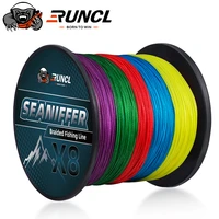 runcl 8 strands braided fishing line witn multiple colors 300m500m1000m strong pull 8lb 200lb zero memory zero extension
