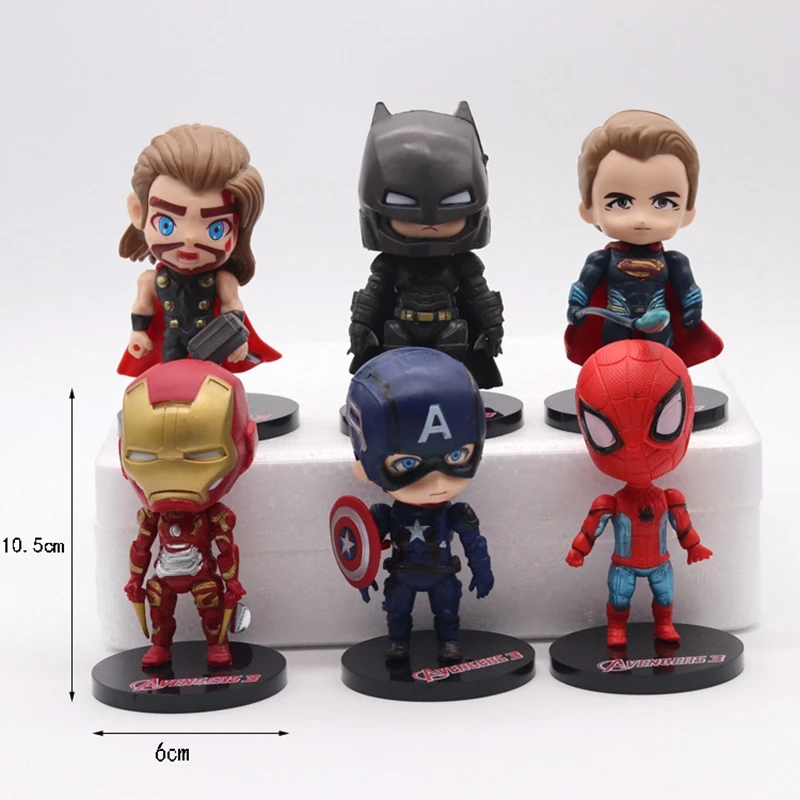 Фигурки героев Marvel игрушки Спайдермен Бэтмен Мстители герой Супермен Железный