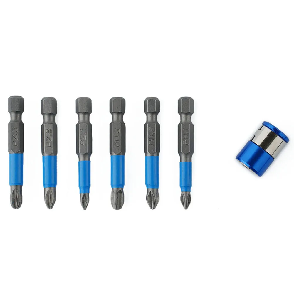

Set Screwdriver Bit 50mm Length 6Pcs/Set Alloy Steel Anti Slip High Snap PH1/PZ1/PH2/PZ2/PH3/PZ3 Wear Resistance