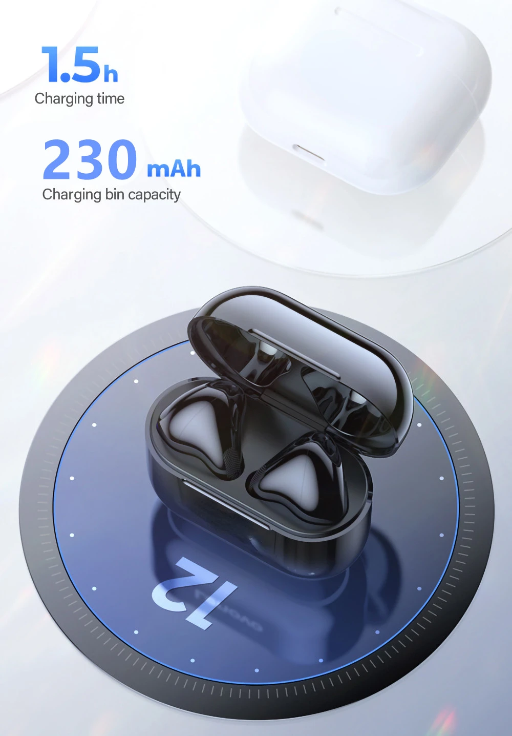 

Original LP40 Wireless Earphone Bluetooth 5.0 Dual Stereo Noise Reduction Bass Touch Control Long Standby 230mAH