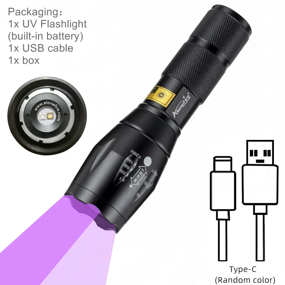 

Alonefire G700-C УФ-фонарь 365/395 Нм